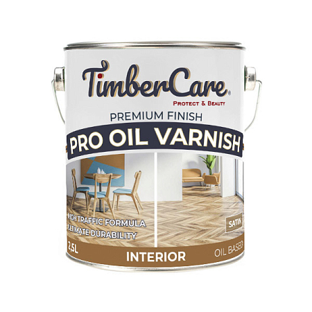 Лак на масляной основе TimberCare Pro Oil Varnish шелковисто-матовый 2,5л (1)