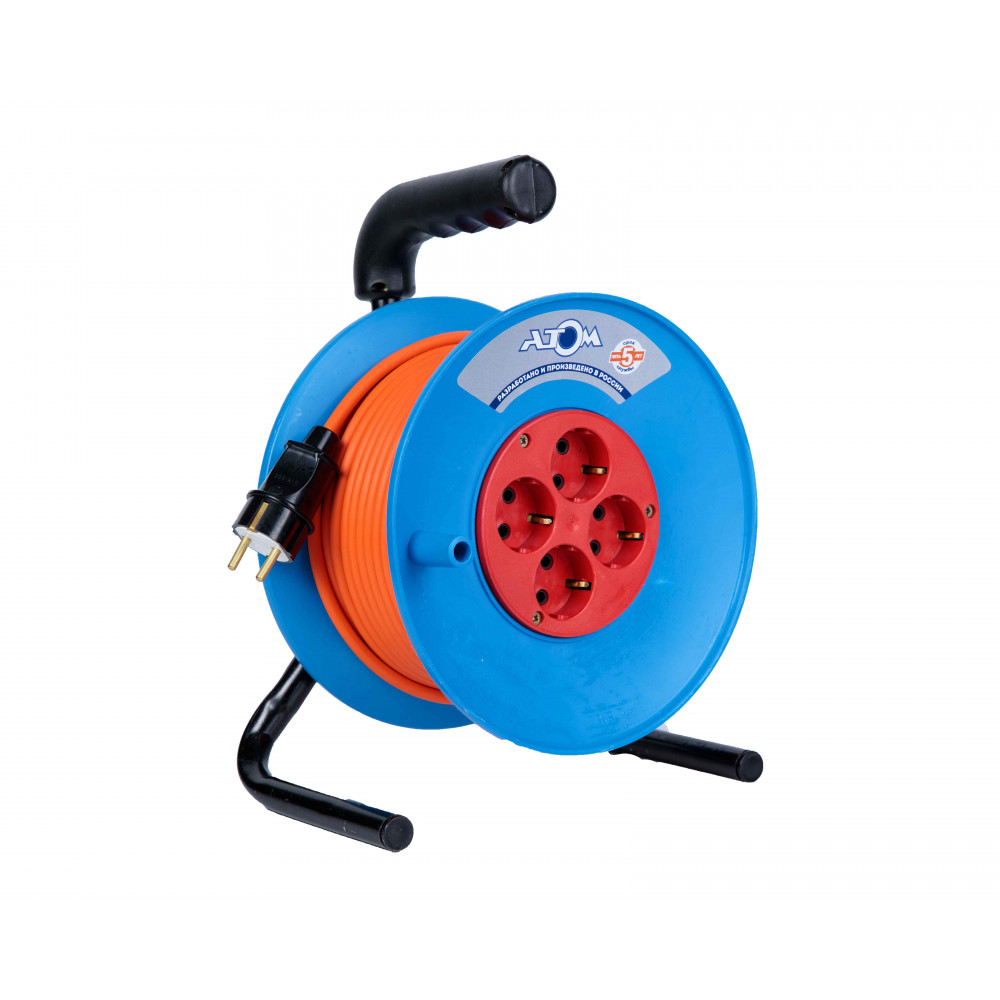 Удлинитель ПВС 3х1,5 50м на катушке Атом/Атлант