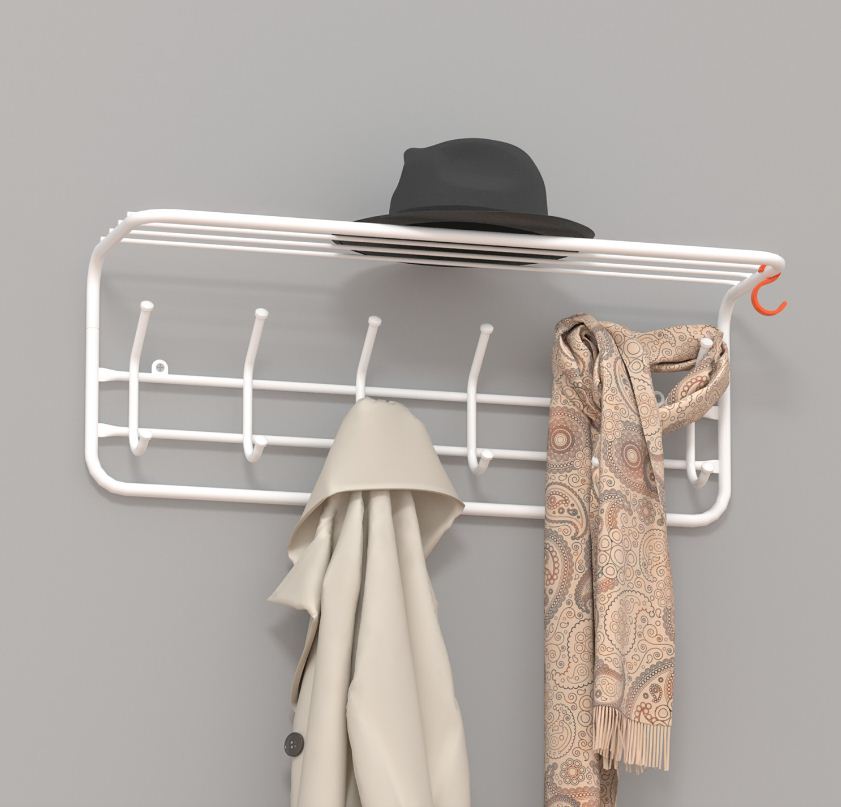 Вешалка с полкой 80 (Белый)