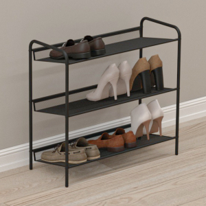 Подставка для обуви 3-х полочная "Женева 23" (Черный)