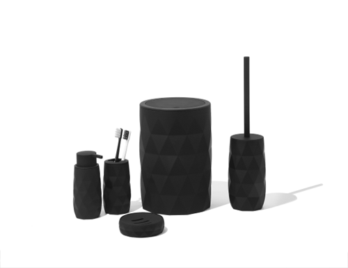 Ведро для муора Black Edge черный, акрил