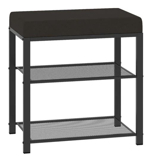 Банкетка "Торонто 13S"цвет каркаса графит, цвет сиденья серый (1)