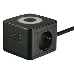 Удлинитель серии Standard, с/з, шнур 1,5м, 2 гнезда, 3 USB, 16А. Черный. S-GCD2-1,5SBUТМ Uniel (32)