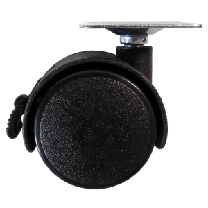 Опора колесная D-40мм, поворотная с площадкой (со стопором) (4/200)