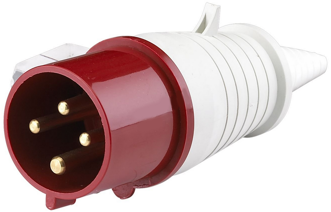 Вилка 014 16А 3р+РЕ 380B IP44 EKF (10)