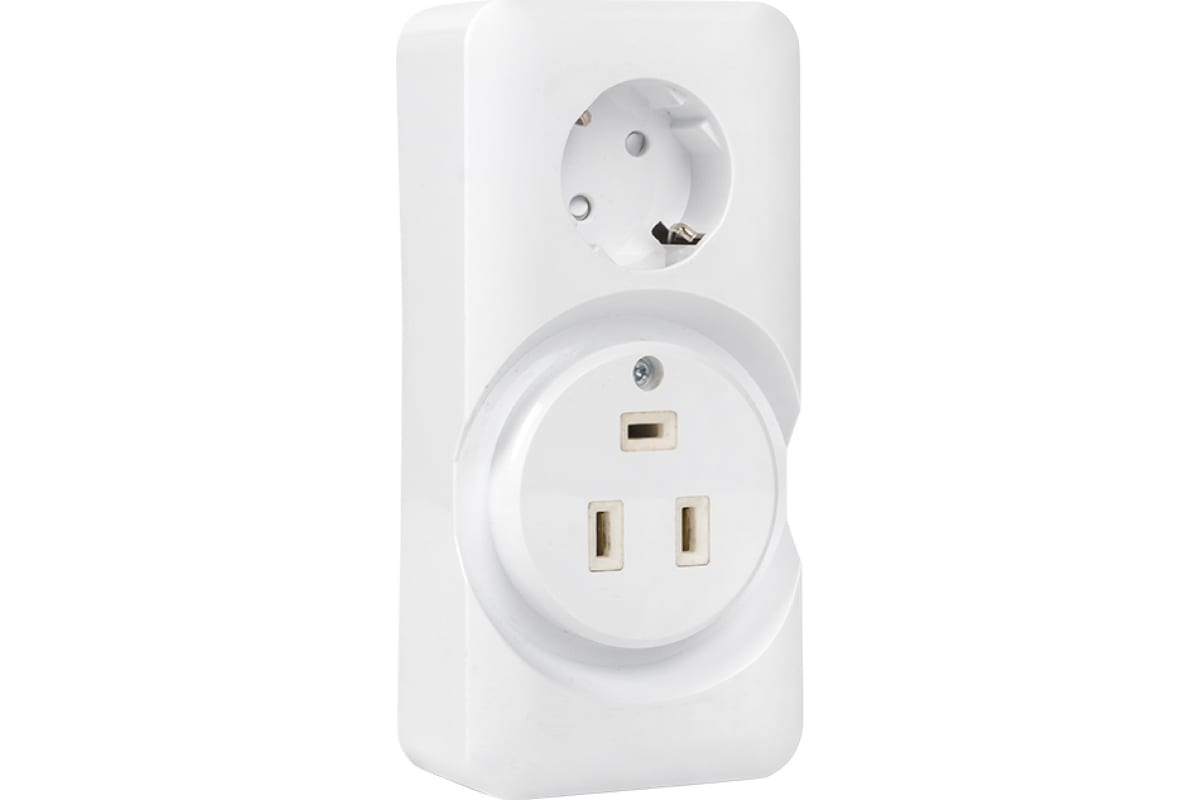 Розетка двойная (РШ/евро) 32А/16A 250В 2P+PE бел. БРА32-016 (10шт)