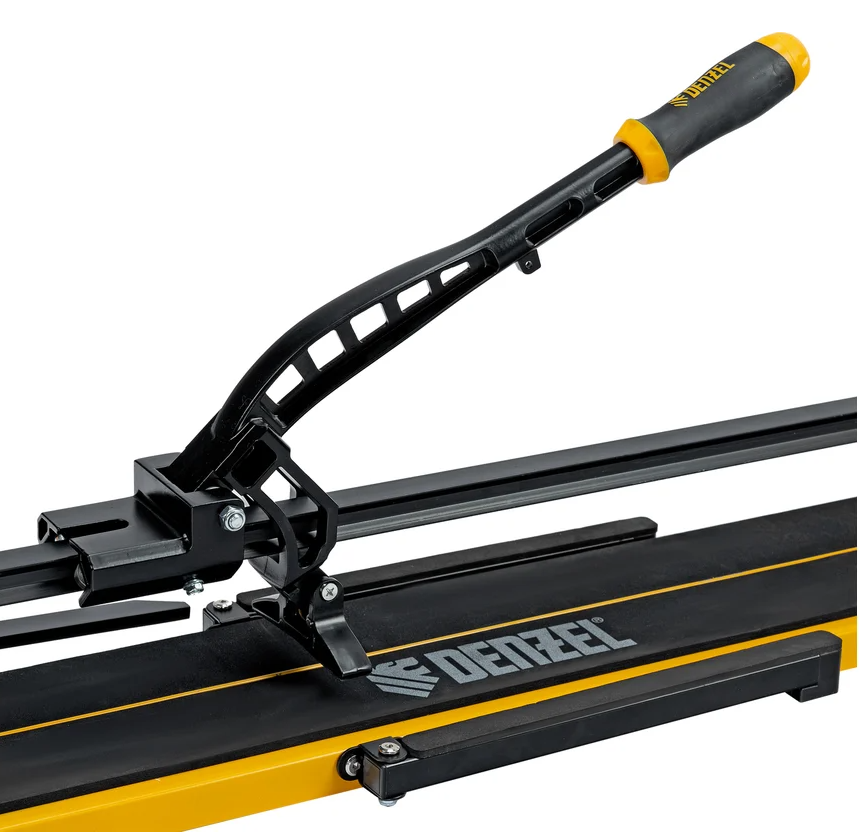 Плиткорез рельсовый 1200х16мм, каретка на подш., стальная станина, усил. рукоятка-пенал//Denzel