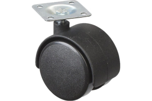 Опора колесная D-40мм, поворотная с площадкой (без стопора) (4/400)