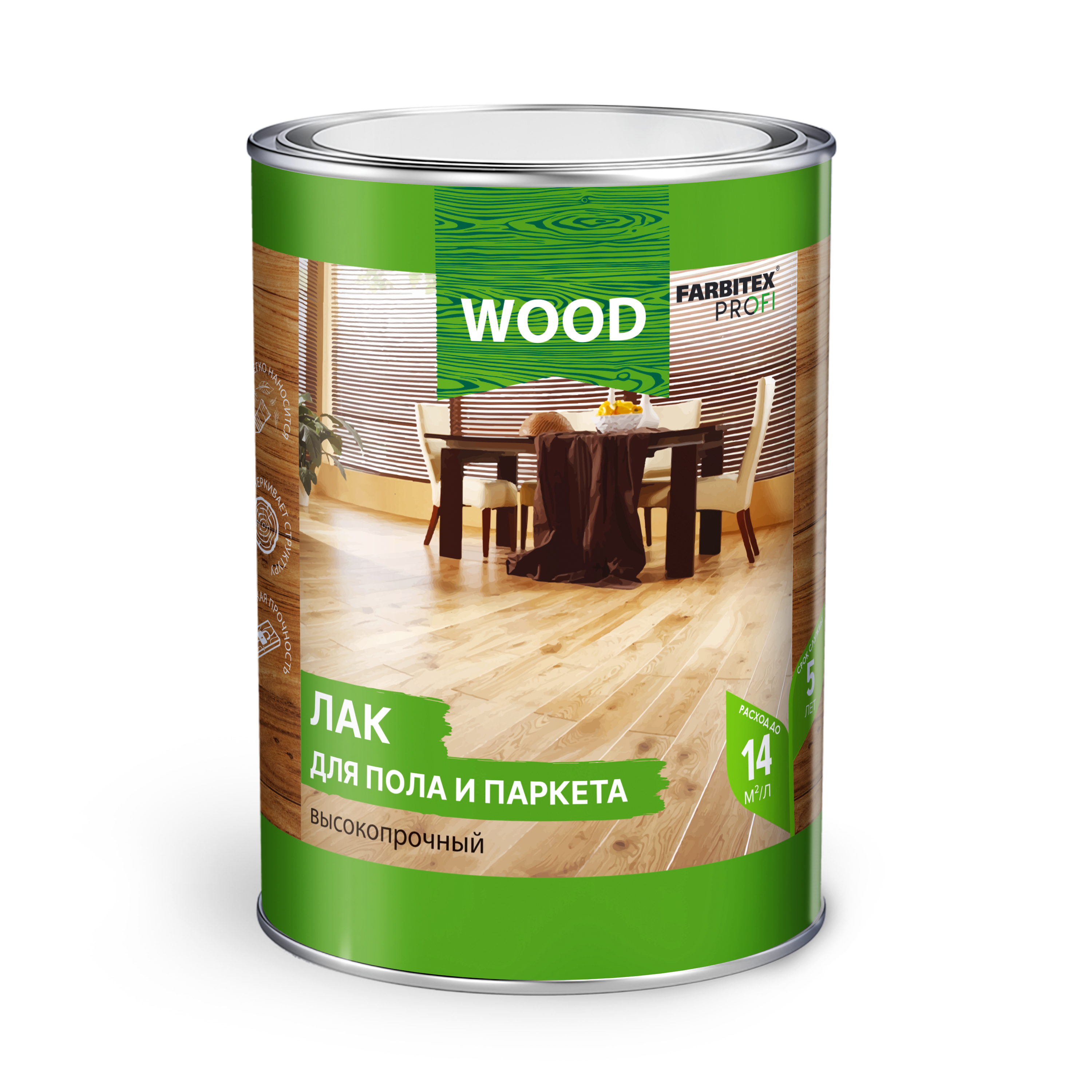 Лак алкидный для пола и паркета 1.9л Farbitex Profi Wood (6)