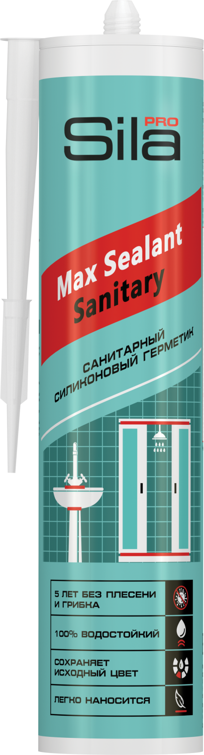 Герметик силик. санитар. Sila PRO Max Sealant, бесцветный, 280 мл  (1уп - 12шт)