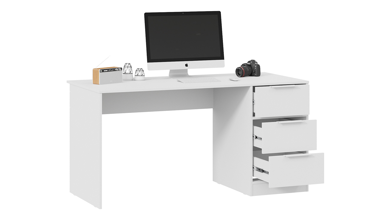 Стол письменный Марли Тип 2 (Белый) ширина 1500