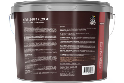 Краска DUFA Premium водно-дисперсионная SILOXANE фасадная силоксановая база 1 белая 9л купить в интернет магазине Вегос-М в Чите