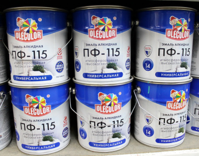 Эмаль ПФ-115 Серый 5кг Olecolor Глянцевая (4) купить в интернет магазине Вегос-М в Чите