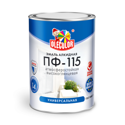 Эмаль ПФ-115 Белый 0,5кг Olecolor Глянц. купить в интернет магазине Вегос-М в Чите