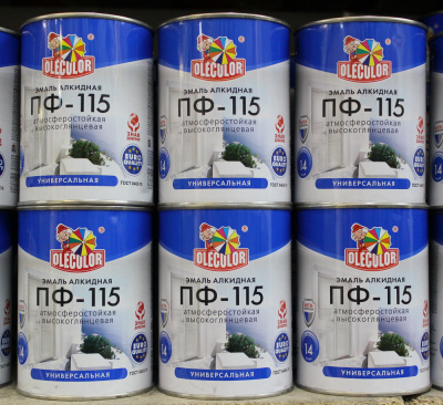 Эмаль ПФ-115 Бежевый 0,8кг Olecolor Глянц. купить в интернет магазине Вегос-М в Чите